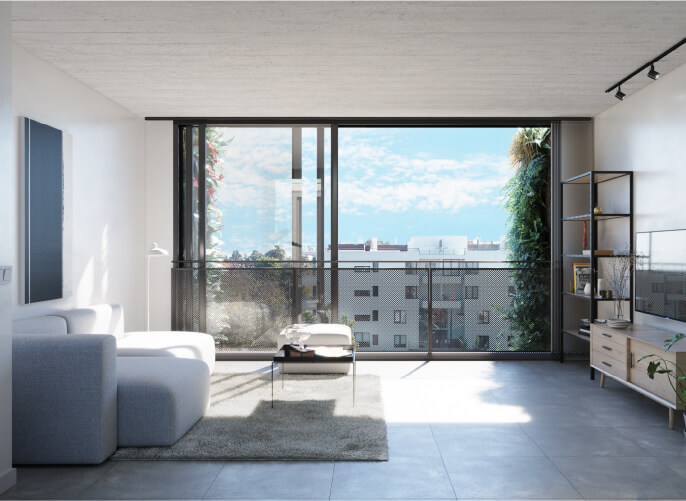 Townhouse 202 en piso 4: Vista living